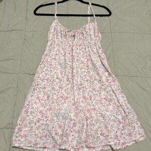 Pink Floral Babydoll Dress